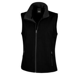 Result Core Womens/Ladies Printable Softshell Bodywarmer / Black / Black